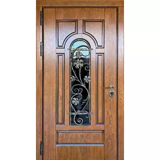 Парадная одностворчатая дверь с ковкой