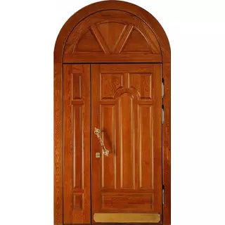 Дверь арочная для загородного дома, отделка МДФ